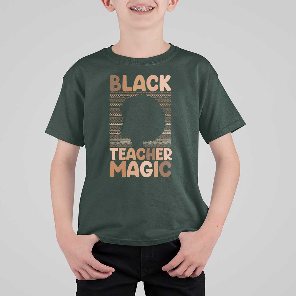 Black Teacher Magic T Shirt For Kid Empowering African American Pride Teacher Gift - Wonder Print Shop