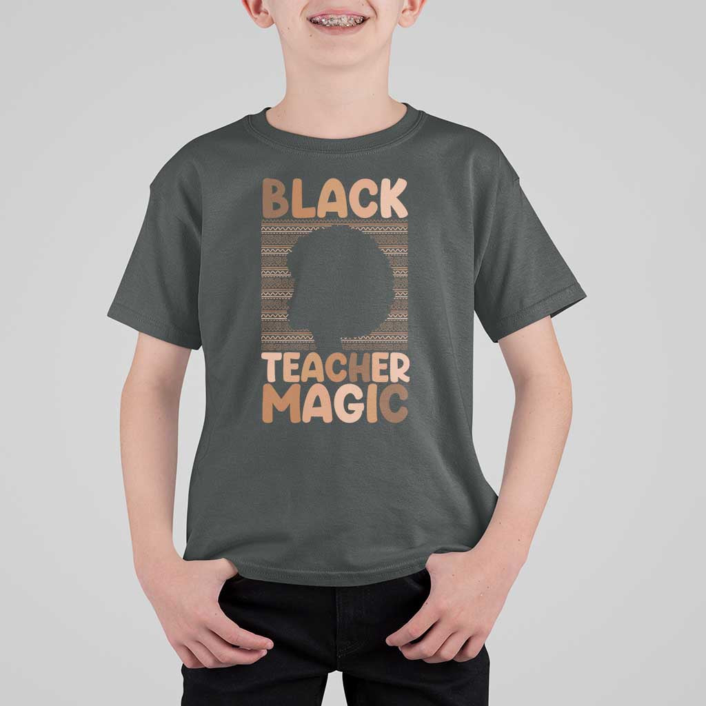 Black Teacher Magic T Shirt For Kid Empowering African American Pride Teacher Gift - Wonder Print Shop