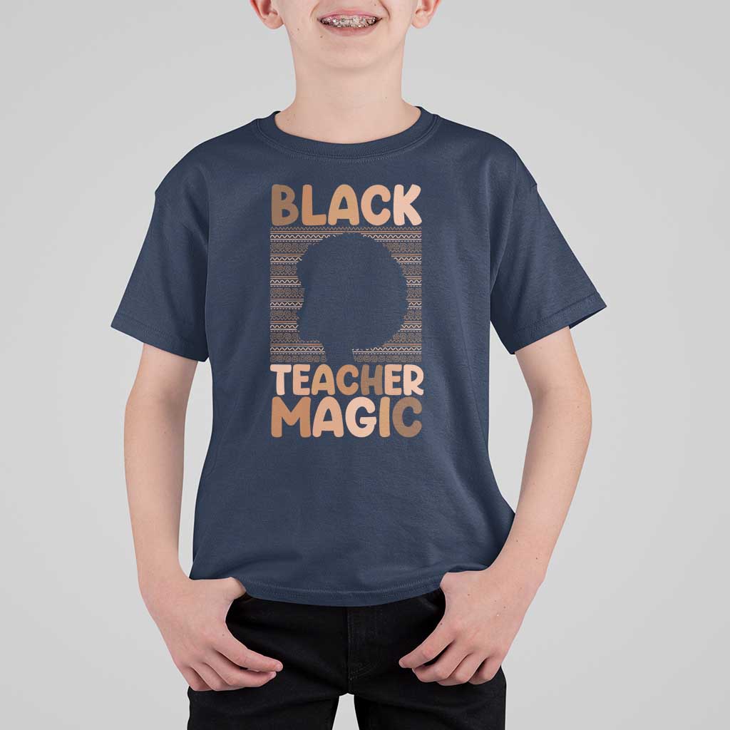 Black Teacher Magic T Shirt For Kid Empowering African American Pride Teacher Gift - Wonder Print Shop