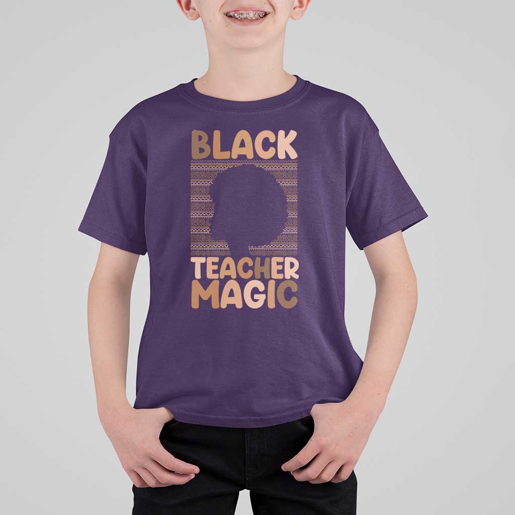 Black Teacher Magic T Shirt For Kid Empowering African American Pride Teacher Gift - Wonder Print Shop