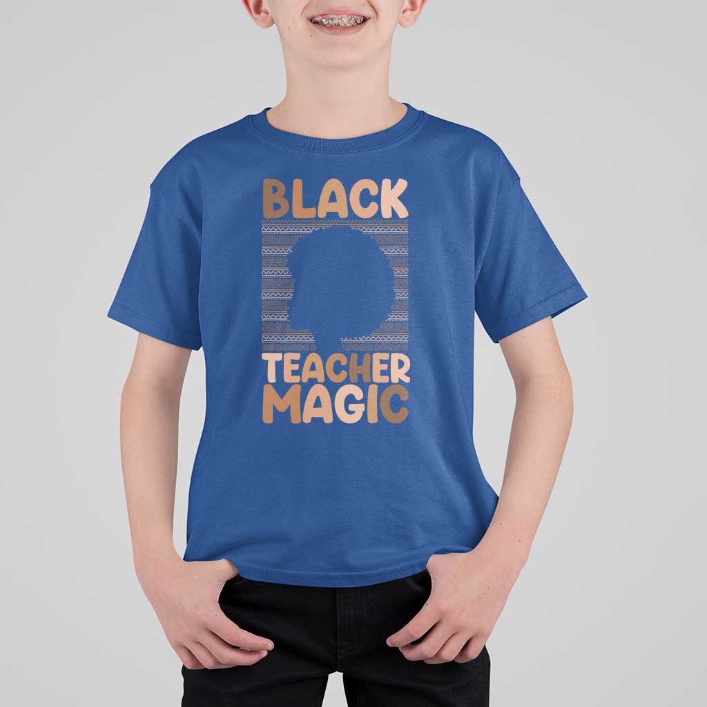 Black Teacher Magic T Shirt For Kid Empowering African American Pride Teacher Gift - Wonder Print Shop