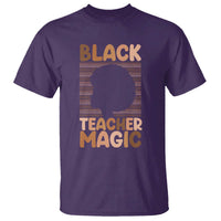 Black Teacher Magic T Shirt Empowering African American Pride Teacher Gift - Wonder Print Shop