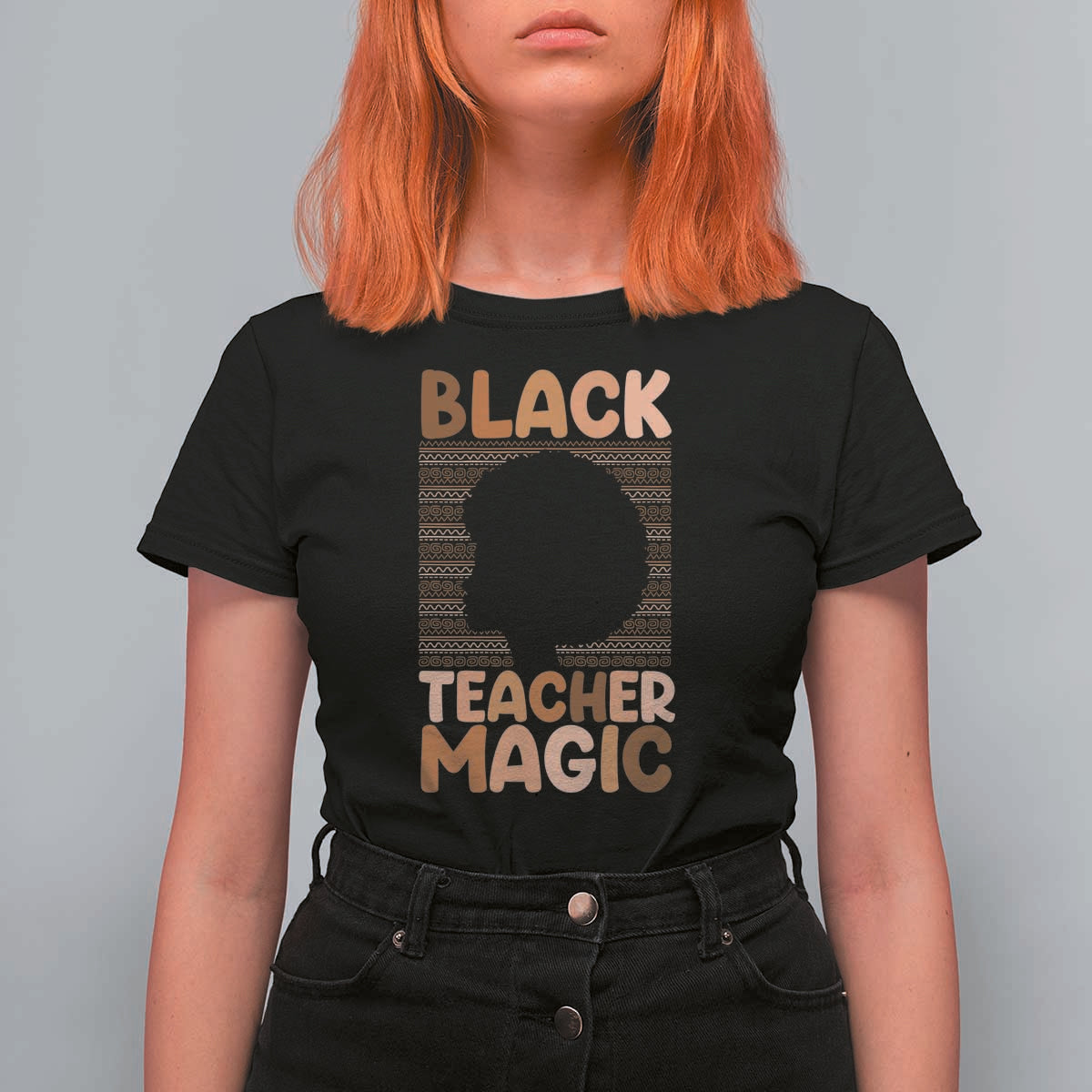 Black Teacher Magic T Shirt For Women Empowering African American Pride Teacher Gift - Wonder Print Shop