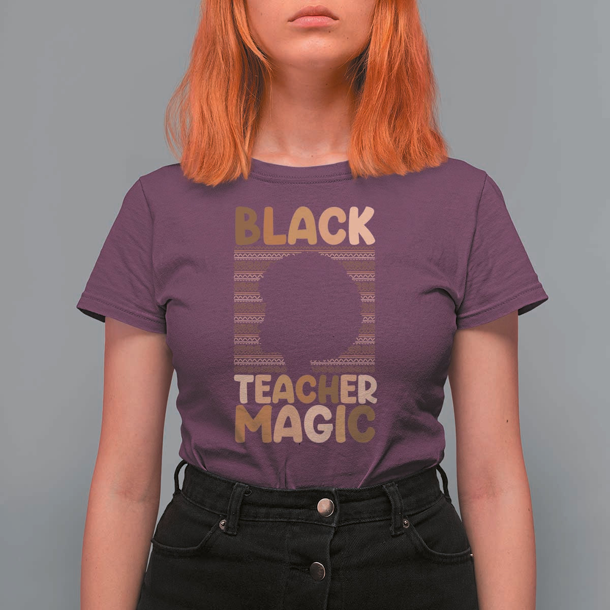 Black Teacher Magic T Shirt For Women Empowering African American Pride Teacher Gift - Wonder Print Shop