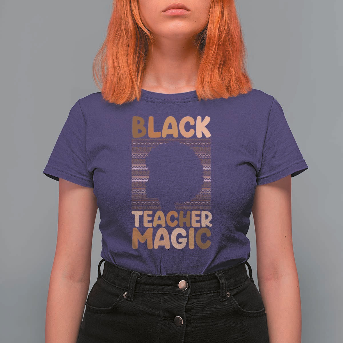 Black Teacher Magic T Shirt For Women Empowering African American Pride Teacher Gift - Wonder Print Shop