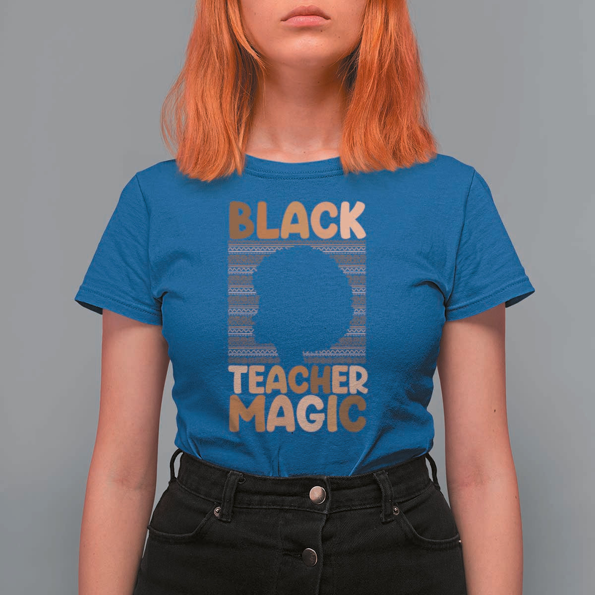 Black Teacher Magic T Shirt For Women Empowering African American Pride Teacher Gift - Wonder Print Shop