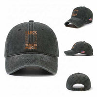 Black Teacher Magic Washed Cotton Baseball Cap Empowering African American Pride Teacher Gift