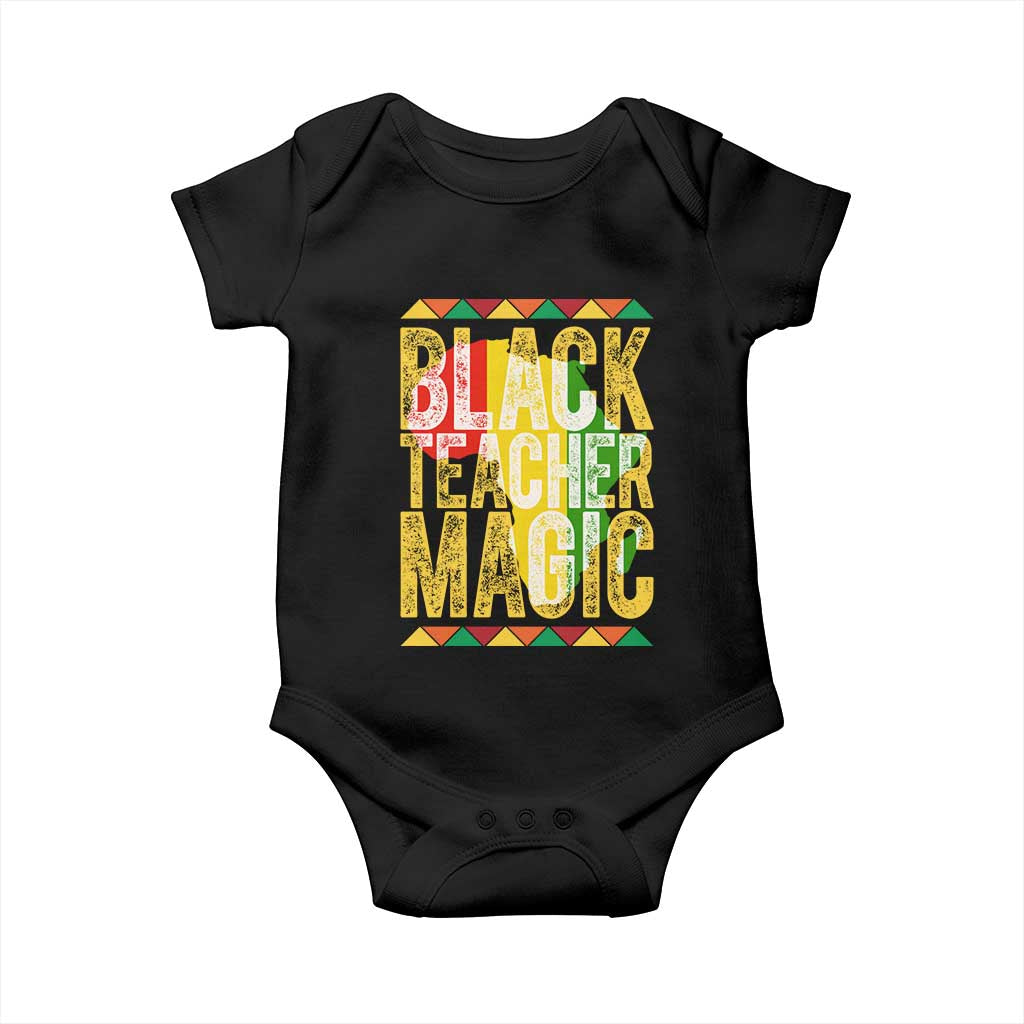Black History Month Gift Baby Onesie Black Teacher Magic - Wonder Print Shop