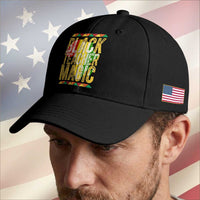 Black History Month Gift Baseball Cap Black Teacher Magic