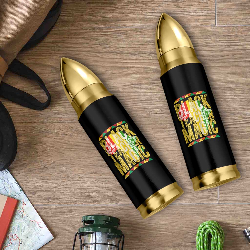 Black History Month Gift Bullet Tumbler Black Teacher Magic - Wonder Print Shop