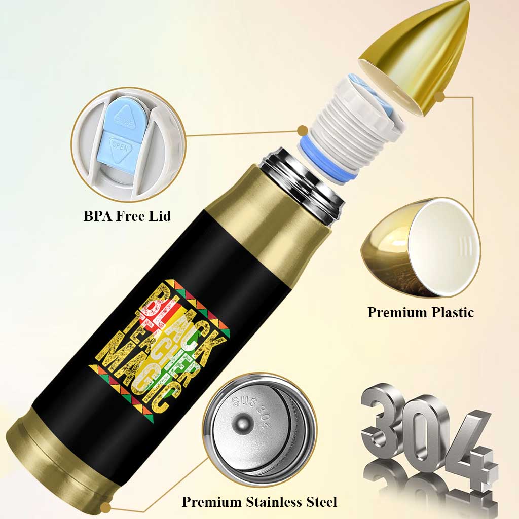 Black History Month Gift Bullet Tumbler Black Teacher Magic - Wonder Print Shop
