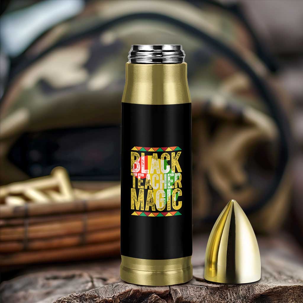 Black History Month Gift Bullet Tumbler Black Teacher Magic - Wonder Print Shop
