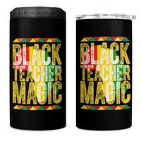 Black History Month Gift 4 in 1 Can Cooler Tumbler Black Teacher Magic - Wonder Print Shop