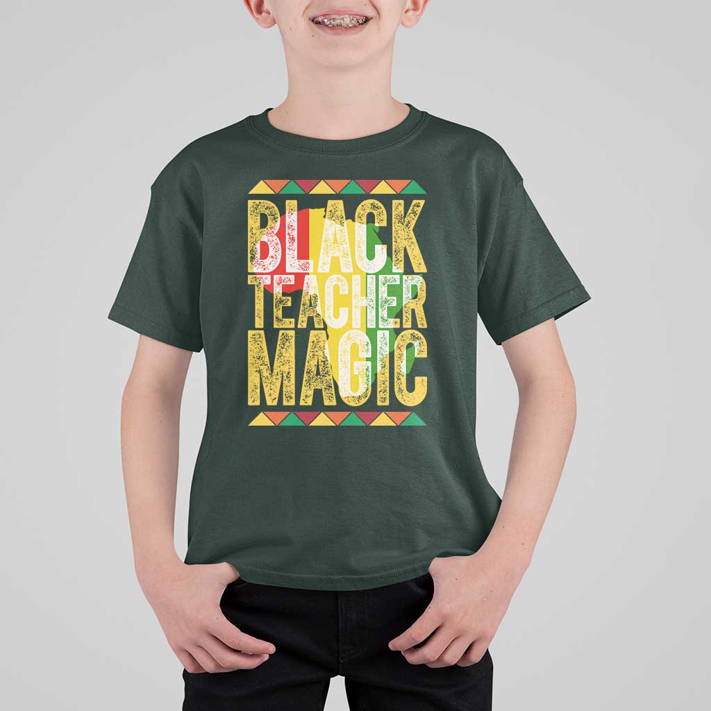Black History Month Gift T Shirt For Kid Black Teacher Magic - Wonder Print Shop
