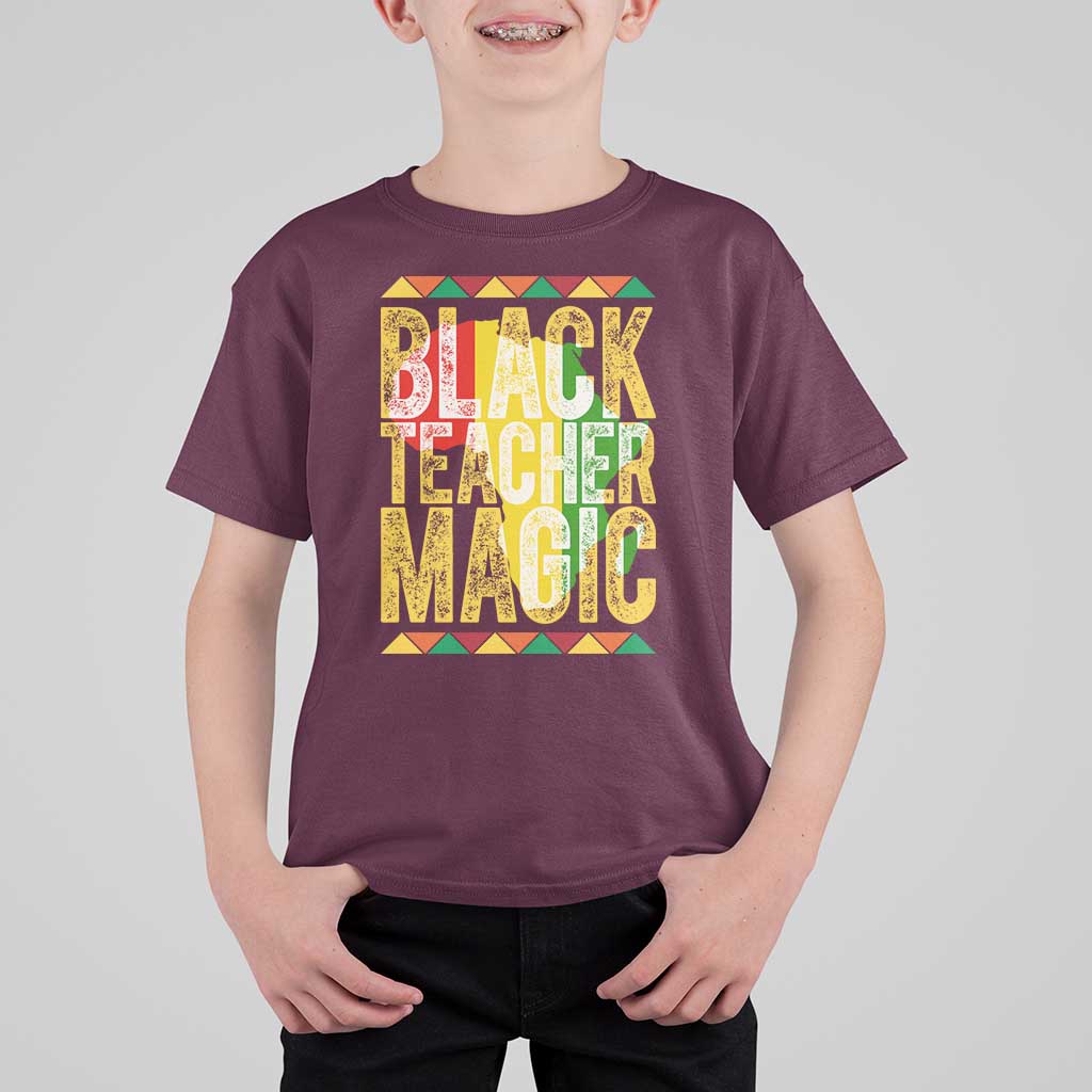 Black History Month Gift T Shirt For Kid Black Teacher Magic - Wonder Print Shop