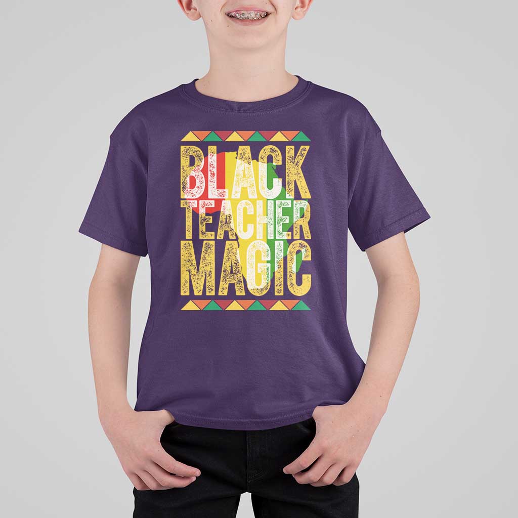 Black History Month Gift T Shirt For Kid Black Teacher Magic - Wonder Print Shop