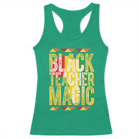 Black History Month Gift Racerback Tank Top Black Teacher Magic - Wonder Print Shop