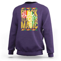 Black History Month Gift Sweatshirt Black Teacher Magic - Wonder Print Shop