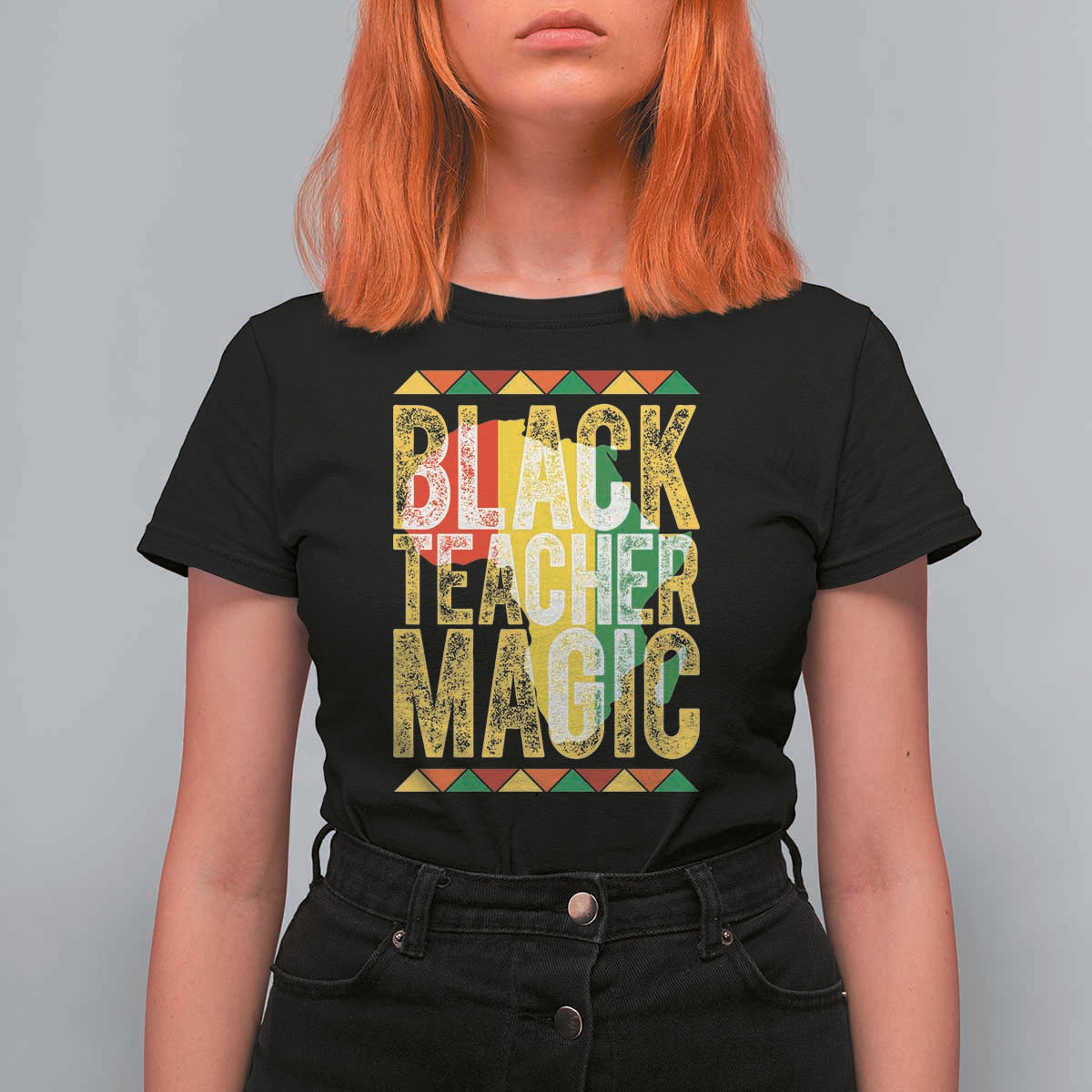 Black History Month Gift T Shirt For Women Black Teacher Magic - Wonder Print Shop