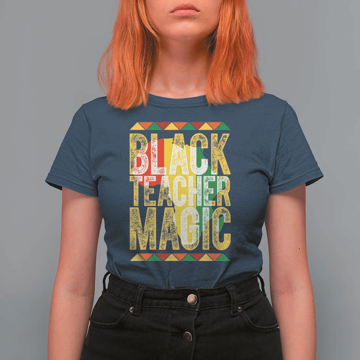 Black History Month Gift T Shirt For Women Black Teacher Magic - Wonder Print Shop
