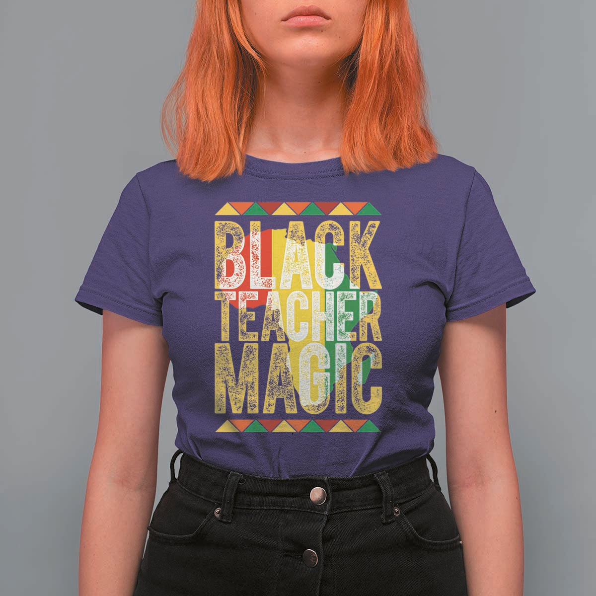 Black History Month Gift T Shirt For Women Black Teacher Magic - Wonder Print Shop