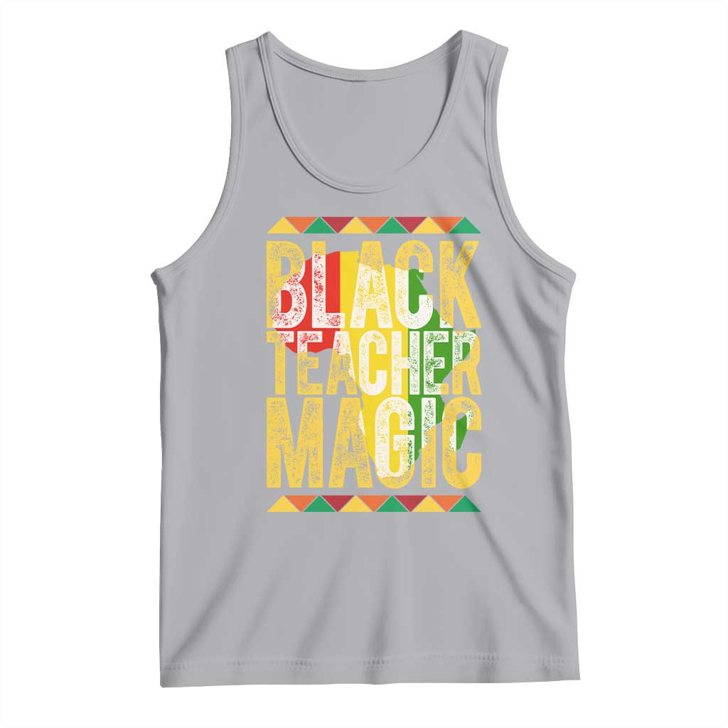 Black History Month Gift Tank Top Black Teacher Magic - Wonder Print Shop