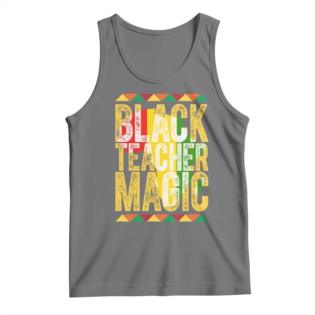 Black History Month Gift Tank Top Black Teacher Magic - Wonder Print Shop