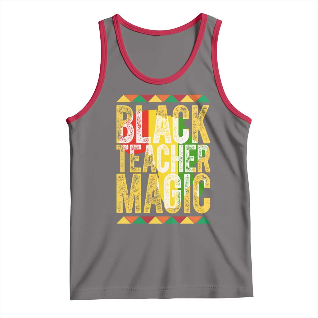 Black History Month Gift Tank Top Black Teacher Magic - Wonder Print Shop