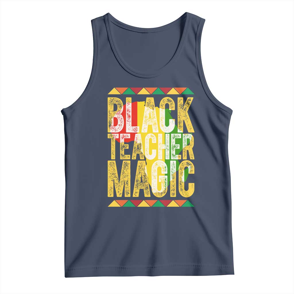 Black History Month Gift Tank Top Black Teacher Magic - Wonder Print Shop