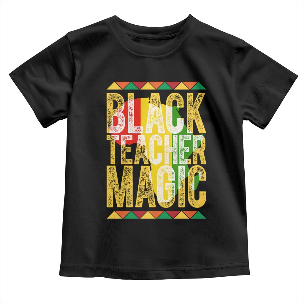 Black History Month Gift Toddler T Shirt Black Teacher Magic - Wonder Print Shop