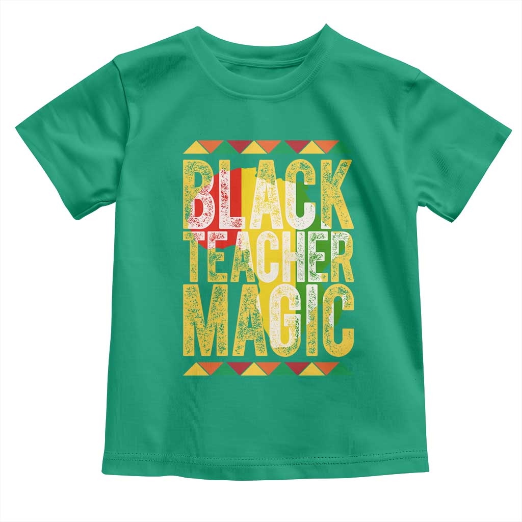 Black History Month Gift Toddler T Shirt Black Teacher Magic - Wonder Print Shop