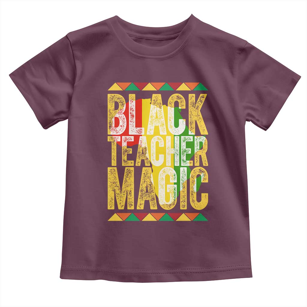 Black History Month Gift Toddler T Shirt Black Teacher Magic - Wonder Print Shop