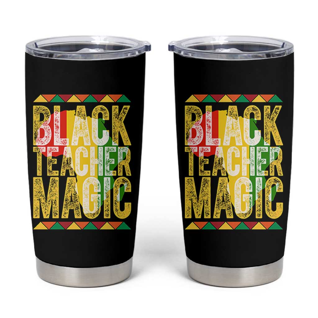 Black History Month Gift Tumbler Cup Black Teacher Magic - Wonder Print Shop