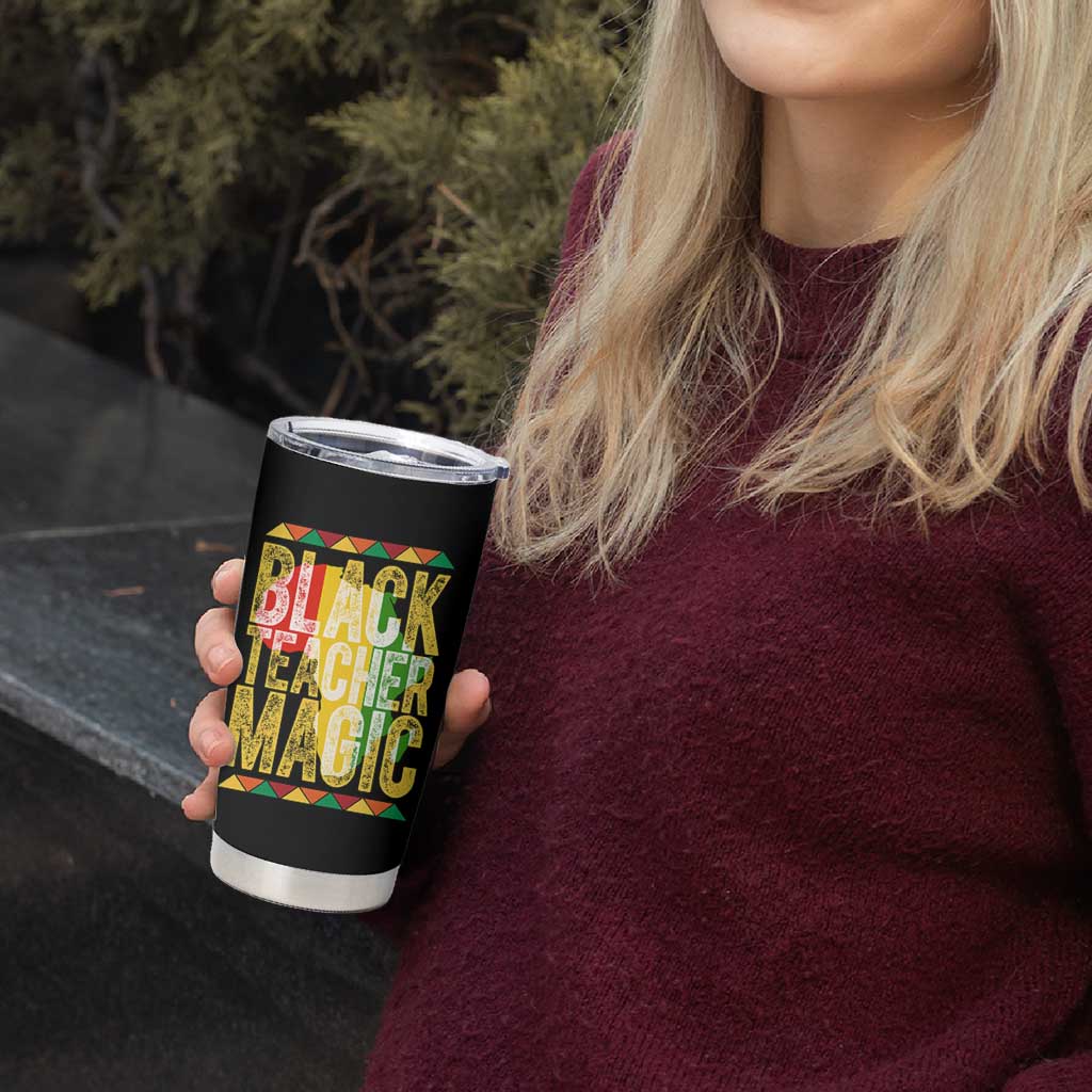 Black History Month Gift Tumbler Cup Black Teacher Magic - Wonder Print Shop