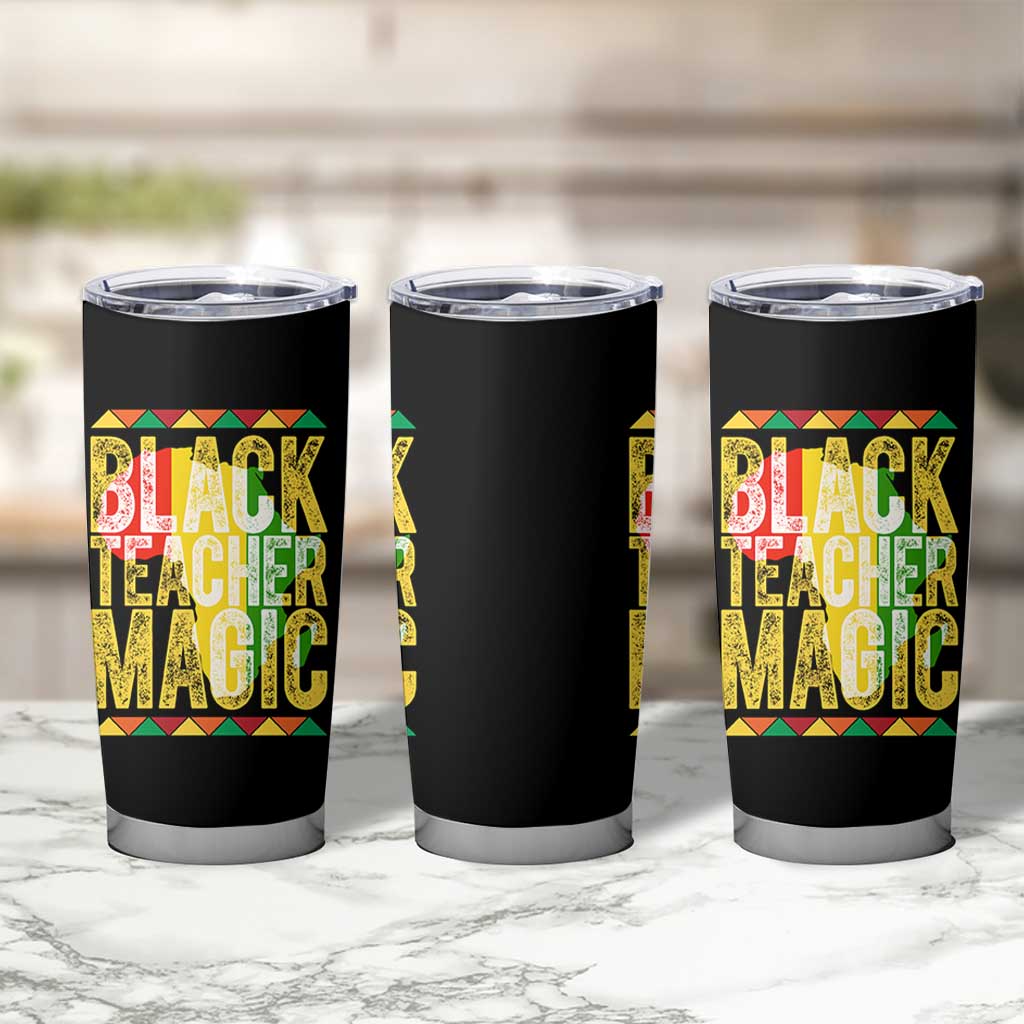 Black History Month Gift Tumbler Cup Black Teacher Magic - Wonder Print Shop