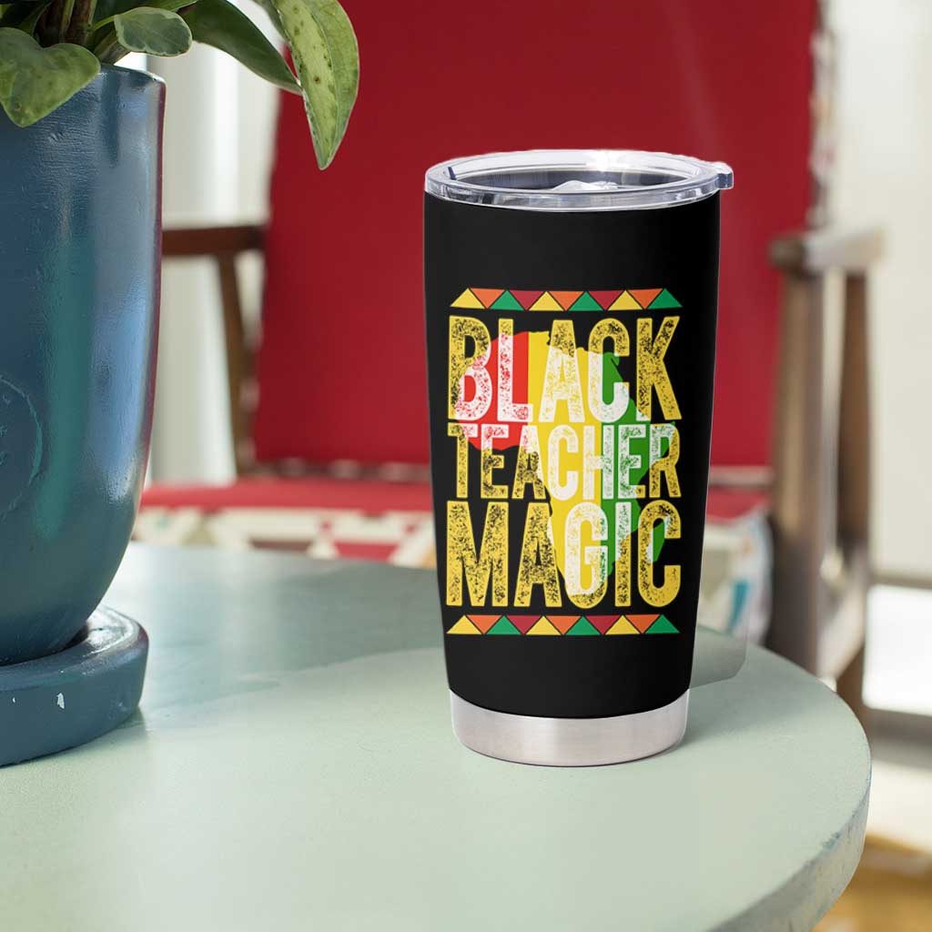 Black History Month Gift Tumbler Cup Black Teacher Magic - Wonder Print Shop