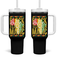 Black History Month Gift Tumbler With Handle Black Teacher Magic - Wonder Print Shop