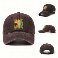 Black History Month Gift Washed Cotton Baseball Cap Black Teacher Magic