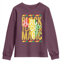 Black History Month Gift Youth Sweatshirt Black Teacher Magic - Wonder Print Shop
