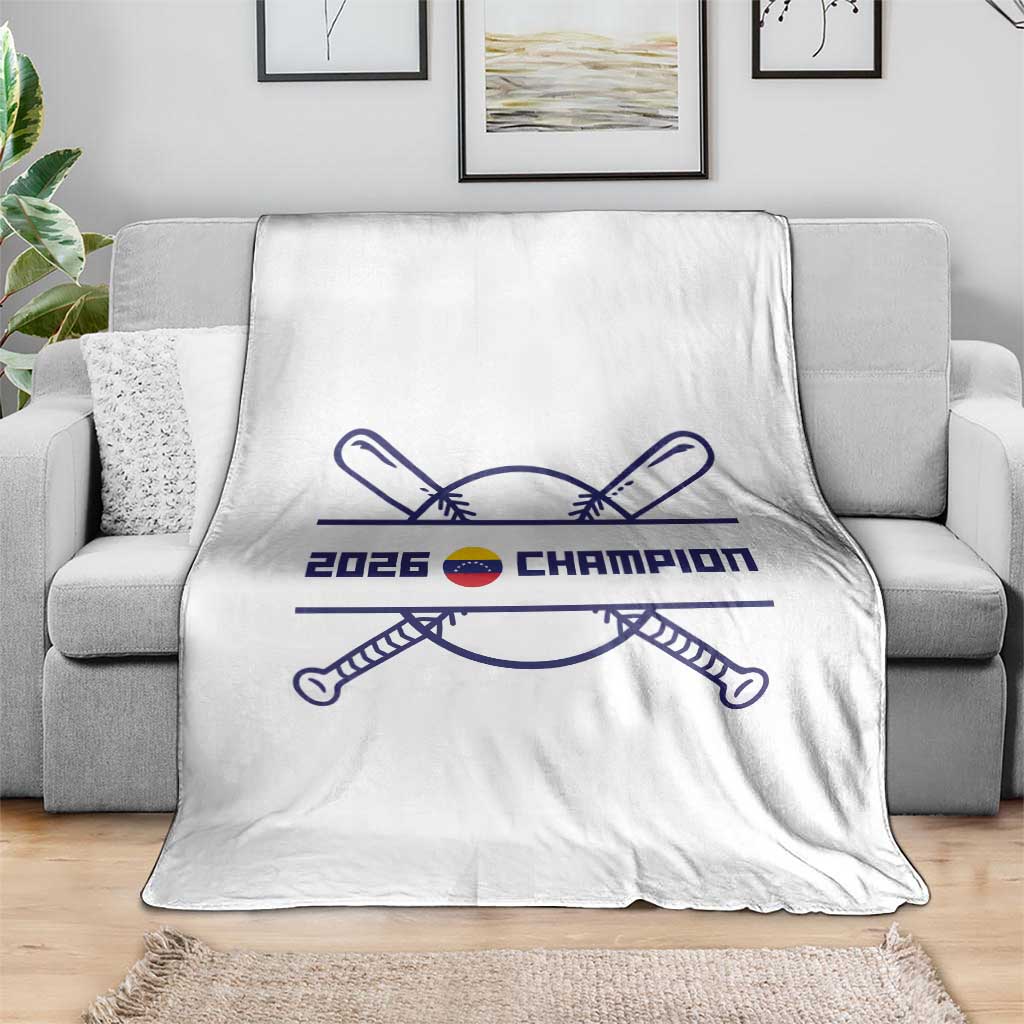 Venezuela Champions 2026 Throw Blanket Baseball Pride Gift