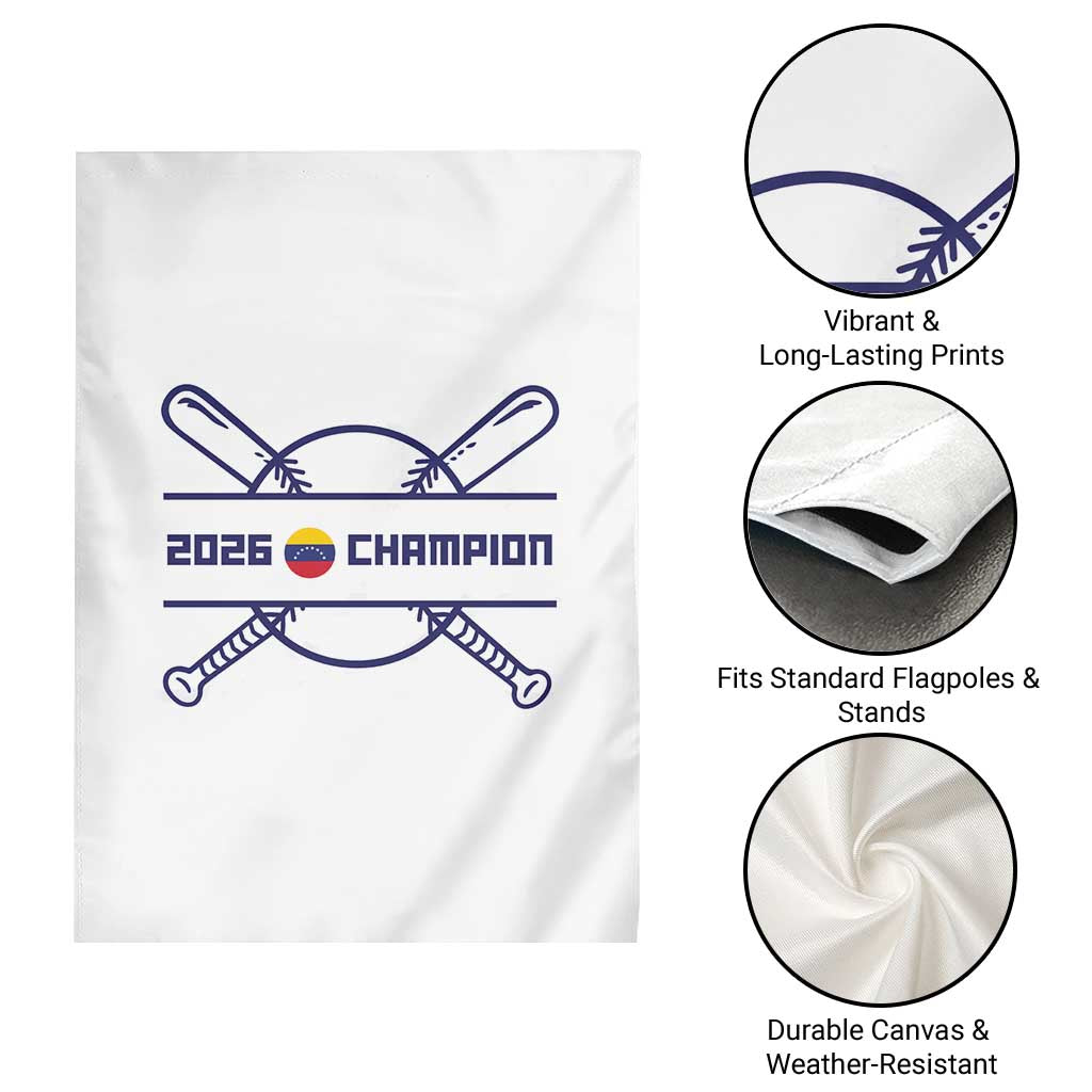 Venezuela Champions 2026 Garden Flag Baseball Pride Gift