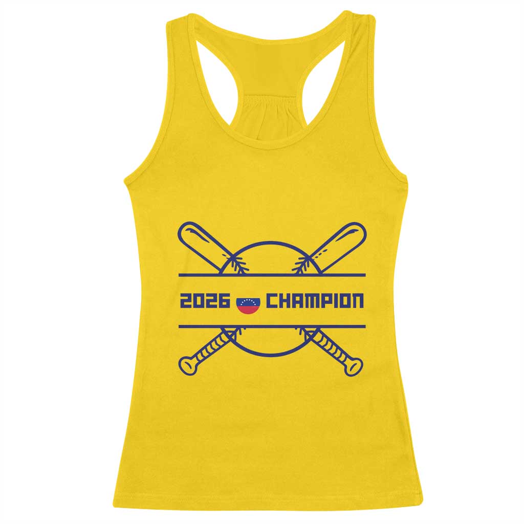 Venezuela Champions 2026 Racerback Tank Top Baseball Pride Gift