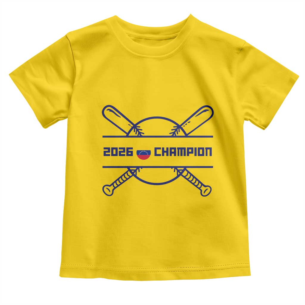Venezuela Champions 2026 Toddler T Shirt Baseball Pride Gift