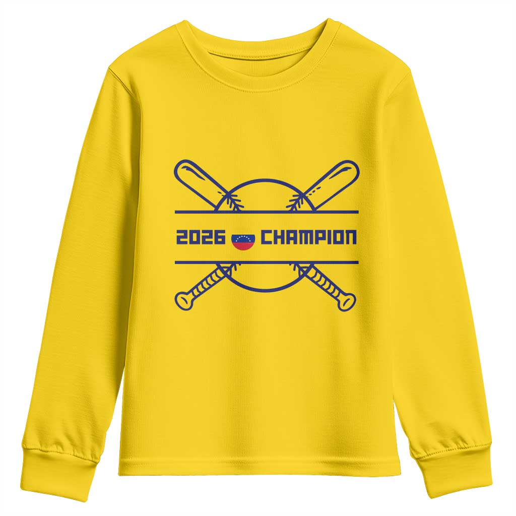 Venezuela Champions 2026 Youth Sweatshirt Baseball Pride Gift