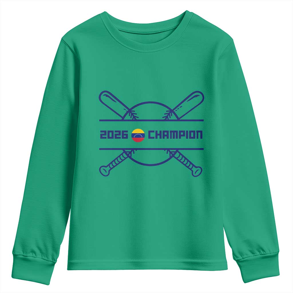 Venezuela Champions 2026 Youth Sweatshirt Baseball Pride Gift