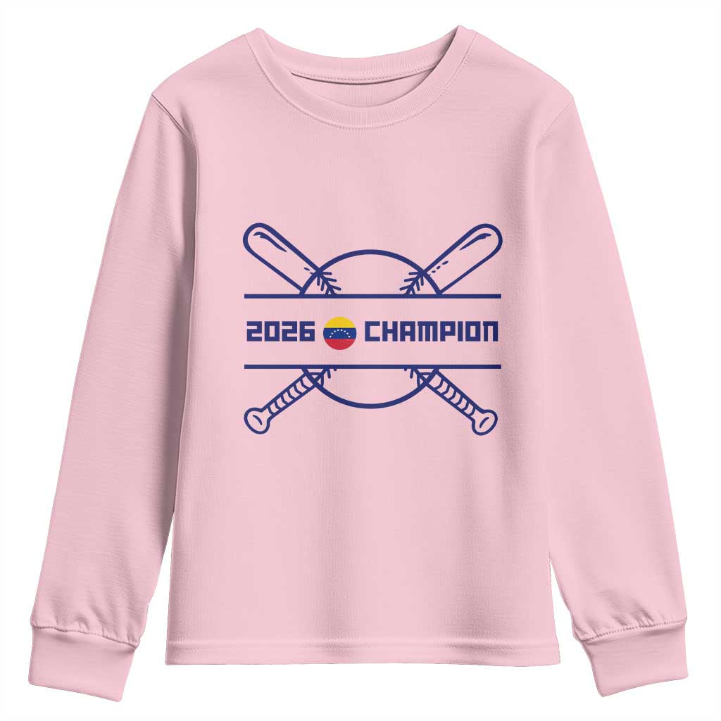 Venezuela Champions 2026 Youth Sweatshirt Baseball Pride Gift