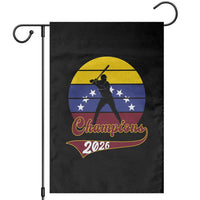 Vintage Venezuela 2026 Champions Garden Flag Patriotic Baseball Pride Gift