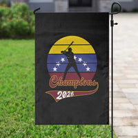 Vintage Venezuela 2026 Champions Garden Flag Patriotic Baseball Pride Gift