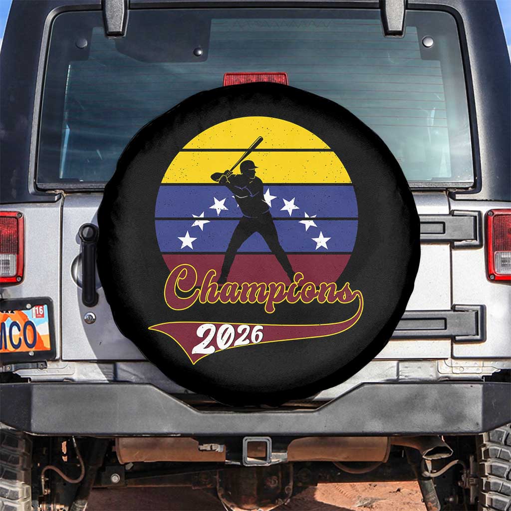 Vintage Venezuela 2026 Champions Spare Tire Cover Patriotic Baseball Pride Gift