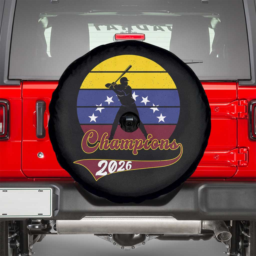 Vintage Venezuela 2026 Champions Spare Tire Cover Patriotic Baseball Pride Gift